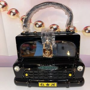 Black Car-Shaped Handbag